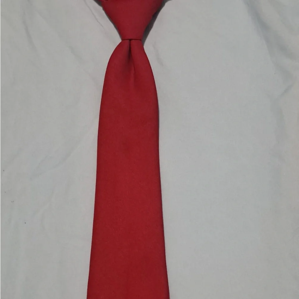 French Toast Boys’ Red Clip-On Tie – School / Formal